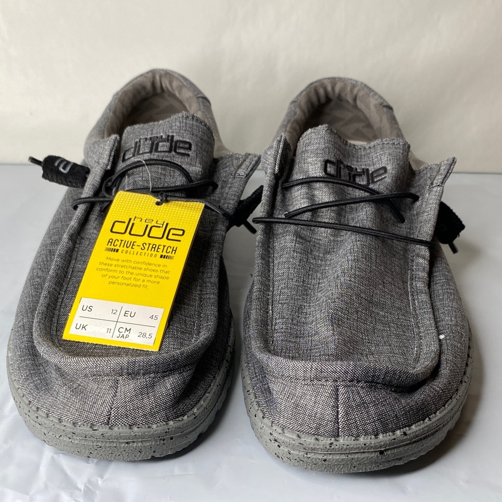 Hey Dude Charcoal Active-Stretch Slip-Ons